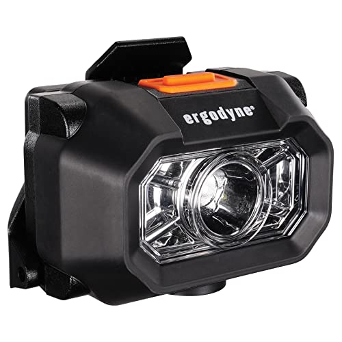 Ergodyne Skullerz 8978 Intrinsically Safe Hard Hat Headlamp Light, Compatible with Ergodyne Skullerz Hard Hats and Safety Helmets,Black