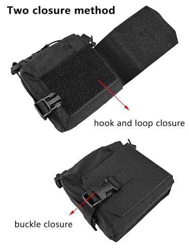 Tactical Molle Utility Pouch with Dual Compartments for Radio, Magazines, Water Bottle, IFAK