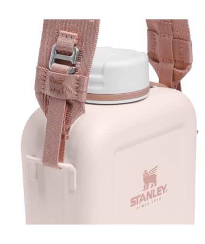 Next x Nature 25 oz Recycled Stainless Steel Canteen with Adjustable Strap - Rose Quartz
