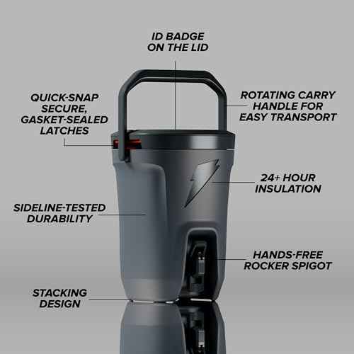 Gatorade Hydration Cooler, 3 Gallon, Grey