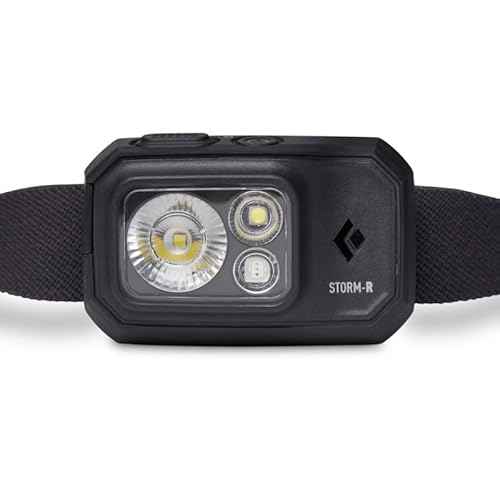 BLACK DIAMOND Storm 500-R Rechargeable Headlamp | 500 Lumens Brightness | Waterproof & Micro-USB Charging | Black