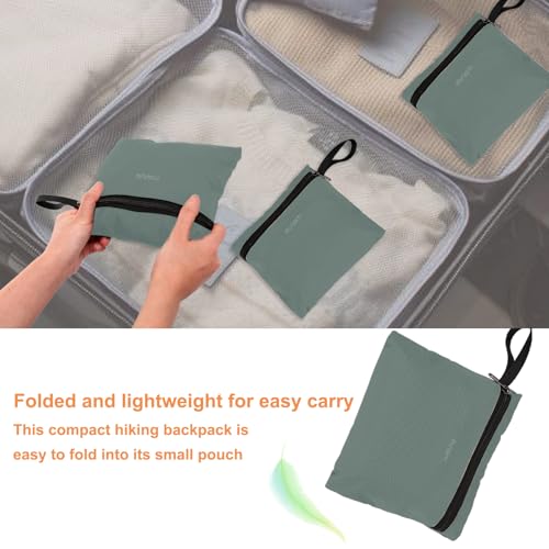 Lightweight Hiking Backpack with Foldable Design and Front Pocket - Travel Daypack