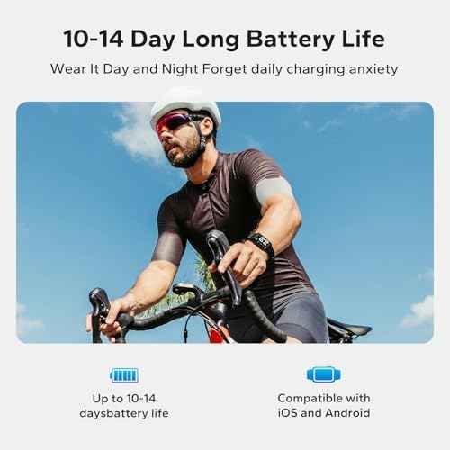 Fitness Smart Tracker with 24/7 Health Monitoring,Heart Rate Sleep Blood Pressure Blood Oxygen Monitor/Calorie Steps Counter Pedometer Activity Trackers/Smart Notifications for Men Women