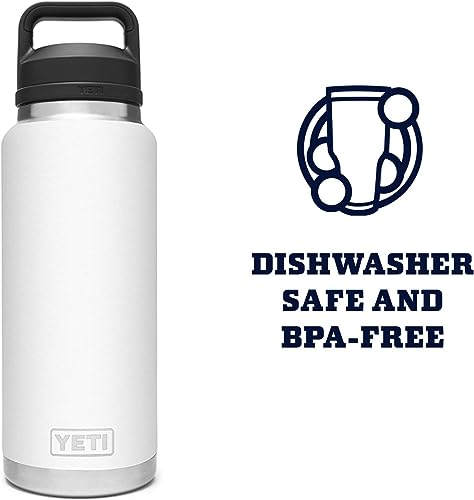 YETI Rambler 36 oz Water Bottle - Olive/King Crab Orange, Vacuum Insulated, Leakproof Stainless Steel with Chug Cap