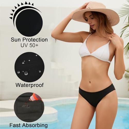 X-Small Women's Period Swimwear Bikini Bottoms Leakproof Maternity Swim Briefs - Black