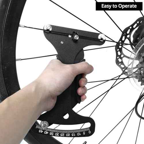 QWORK Bicycle Spoke Tension Meter Measuring Tool - High-Precision Aluminum Alloy Bicycle Wheel Tool for MTB & Road Bikes