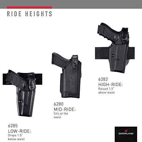 Safariland 6280 Duty Holster, Fits Springfield XD 9/40 with Surefire X300 Light, Level II Retention¢â, STX Tactical Black, Right Hand