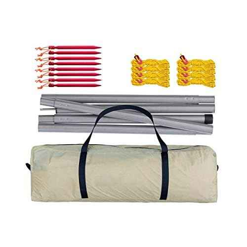 Monoprice Large Wing Tarp Shelter, 75D Nylon PU1500mm, Extra Large Coverage Up to 8 People, Sun Shelter and Rain Cover - from Pure Outdoor Collection