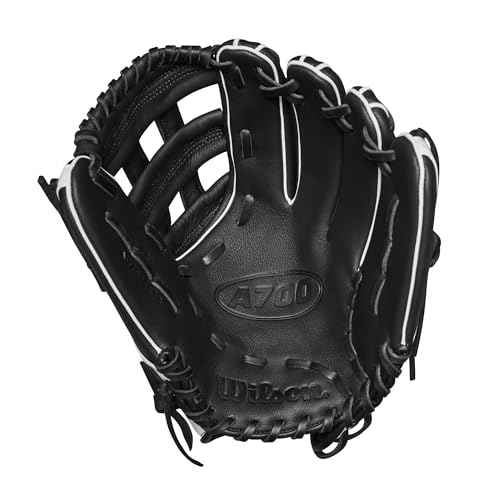 Wilson 2024 A700 12" Infield Fastpitch Glove - Black/White, Right Hand Throw