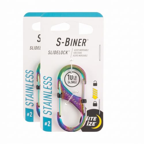 Nite Ize S-Biner SlideLock Stainless Steel Carabiner Pack of 2 Size #2