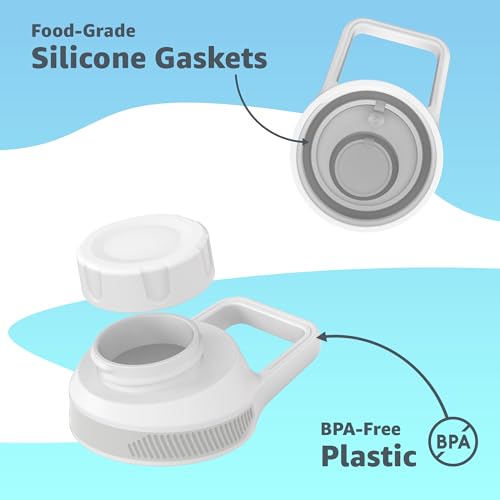 Chill Oasis White Replacement Lid for Cirkul Water Bottle - Leak Proof BPA-Free