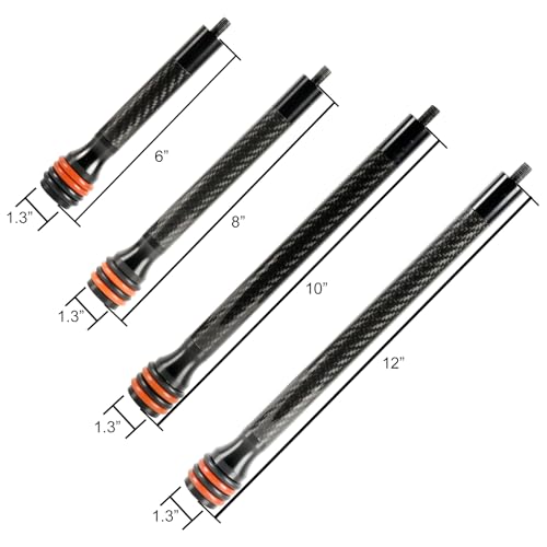 8 Inch Carbon Fiber Archery Bow Stabilizer for Improved Accuracy
