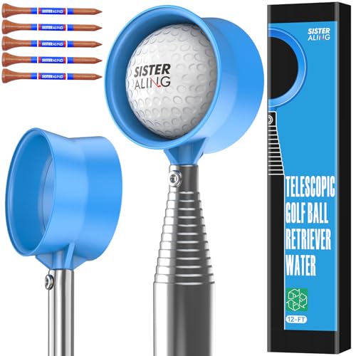 12Ft Telescopic Golf Ball Retriever Water Ball Picker Upper Blue