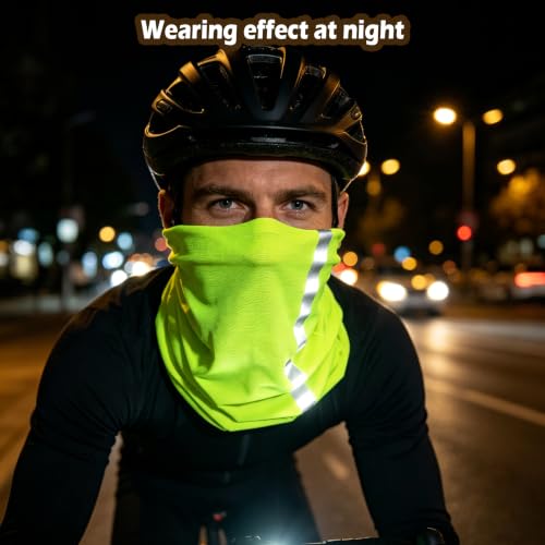 Green Seamless Neck Gaiter Balaclava Face Cover - Bilymate