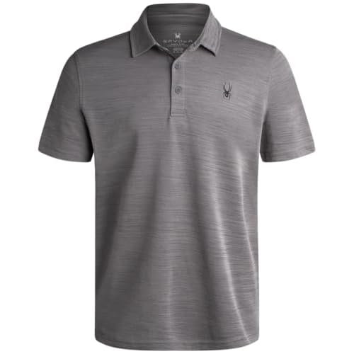 Spyder Mens Golf Shirts - Lightweight Moisture-Wicking Athletic Performance Collared Short Sleeve Polo Shirts for Men