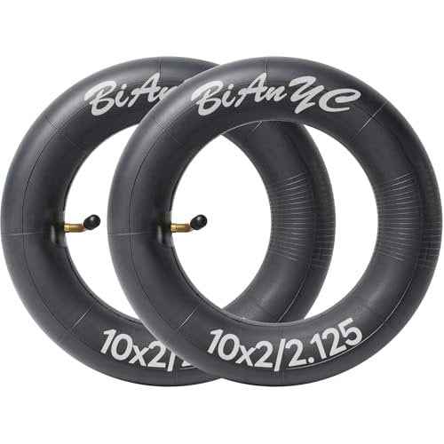 2 PCS Heavy Duty 10x2/2.125 CR202 Angle Valve Inner Tubes Replacement for Electric Scooter E-Bike Tricycle Strollers Compatible with 10x1.95 10x2.0 10x2.10 10 x 2.125 Tubes