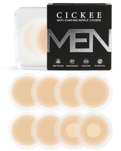 CICKEE Nude 04 Silicone Nipple Covers for Men Running - Discreet Nip Guards