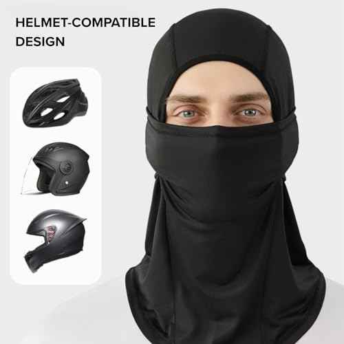 Ice Silk Sports Mask for Ski Cycling Running, Lightweight Balaclava Face Cover, Cooling & UV Protection