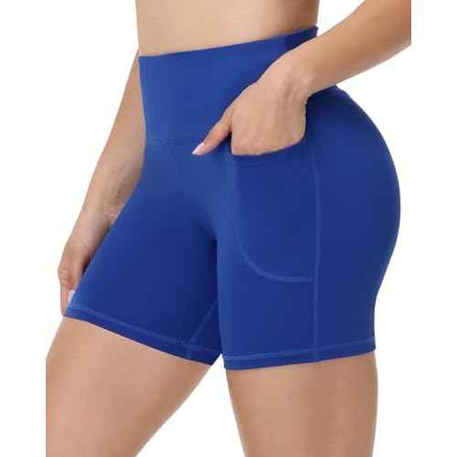 Runhit Biker Shorts Women with Pockets - 8''/5''/3'' High Waisted Yoga Workout Gym Spandex Tummy Control Shorts