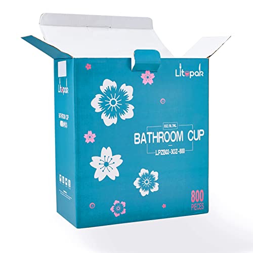 800 Pack Small 3 oz Paper Cups - Colorful Disposable Bathroom & Drink Cups