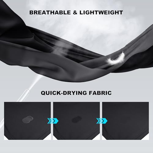 Men's Athletic Shorts with Pockets - 5 Pack Black Grey Navy Large Activewear