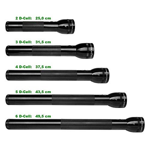 Maglite S4D015 Heavy-Duty 4-Cell D-Cell Flashlight in Display Box, Black