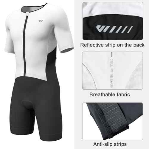 Lo.gas Triathlon Suits Mens,High Elasticity Breathable Quick-qrying Trisuit Race? Skinsuits Cycling Swimskin Bike Swim Run