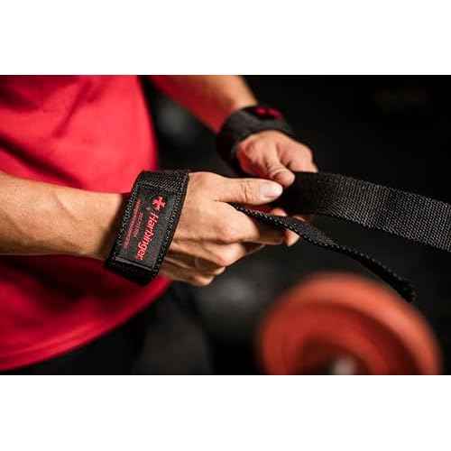 Harbinger Padded Cotton Lift Straps - Soft, Supportive Neotek Wrist Pads - 21.5" Length, 1.5" Width - Reinforced Edges & Heavy-duty Stitching - Cushions Wrists for Lifting Support