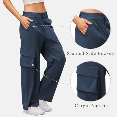 Cargo Pants for Women Baggy Lightweight High Waisted Hiking Pants for Travel Casual