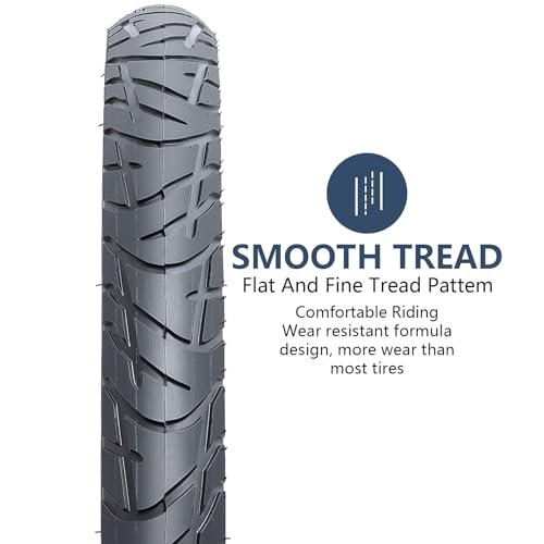 Bike Tires 26x2.10 Folding Rubber Tires Black02 for Road Bikes - 2 Pack