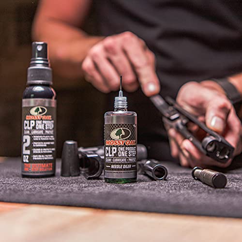 Mossy Oak Gun Oil - CLP Gun Lubricant - Premium Firearm Maintenance - Rust Preventative - 2 oz. Fine Mist Pump Sprayer & 1 oz. Needle Oiler