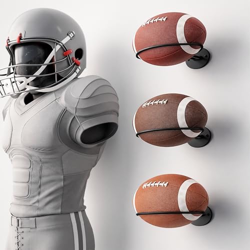 Josmimic Football Wall Mount Holder 1 Pack - Fits Official & Youth Balls