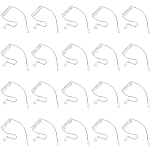Acoustic Coil Tube 20-Pack Replacement Earpieces for Walkie Talkies