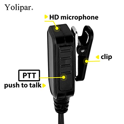 G-Shaped Earpiece for Motorola Radio CP200 GP300 Walkie Talkie Two-Way Headset with PTT Mic