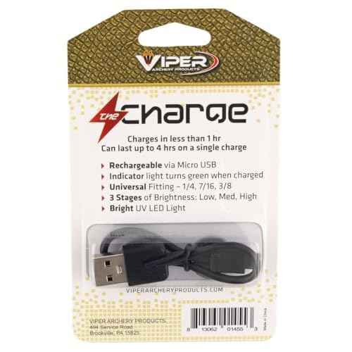 Viper Archery - Rechargeable Bow Sight Light - Micro USB, 3-Stage LED, and 15-Minute Timer for Compound Bows | Archery Hunting Accessories & Gear | Elk, Bear, Turkey, & Deer