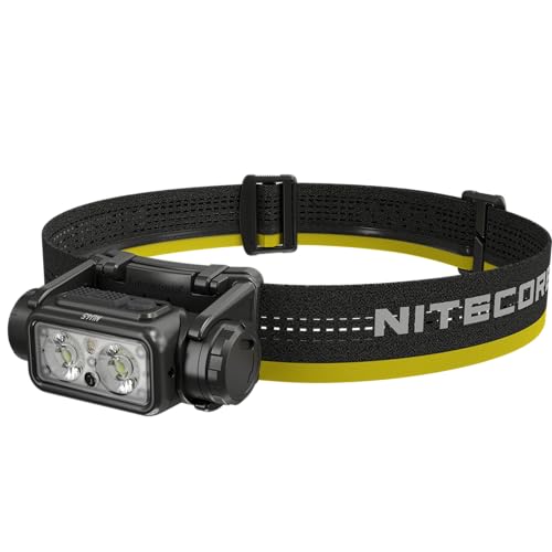 Nitecore NU45 1700 Lumen Headlamp, USB-C Rechargeable Fast Charging, Long Runtime for Camping, Running, or Work, with Auxilary White Reading Light and Red Light