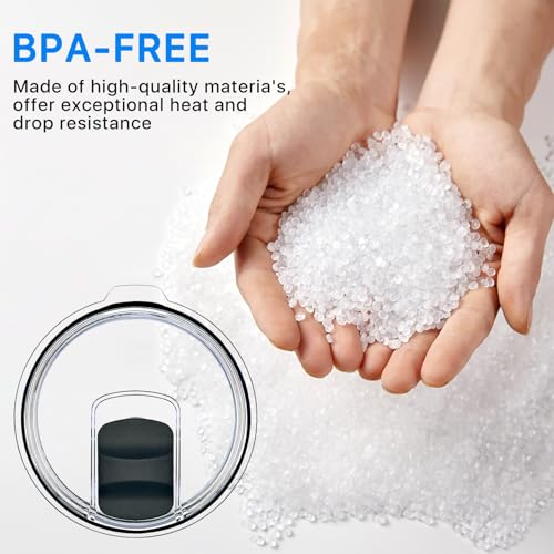 Black 3 Pack Magnetic Replacement Lids for 20 oz Yeti Tumbler & More