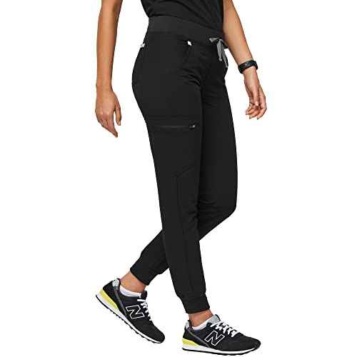 FIGS Zamora Jogger Scrub Pants for Women ? Slim Fit, 6 Pockets, Yoga Waistband, Ribbed Ankle Cuffs, Anti-Wrinkle