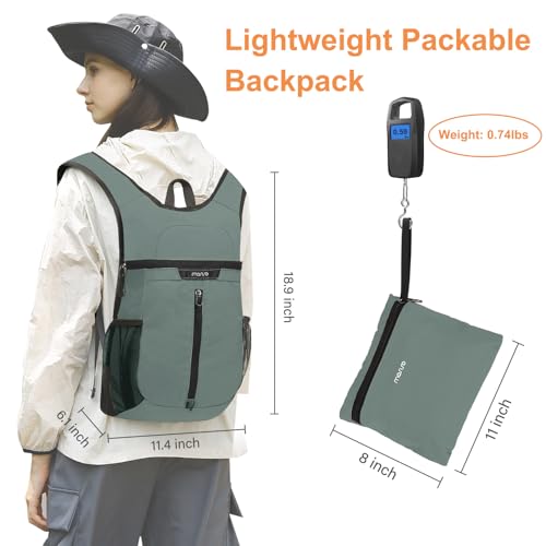 Lightweight Hiking Backpack with Foldable Design and Front Pocket - Travel Daypack