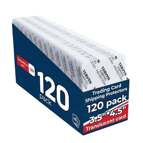 120 Pack Trading Card Card Protectors 3.5 x 4.5 Inches White