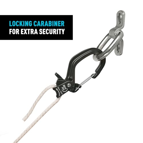 Nite Ize CamJam SlideLock Rope Tightener & 10 ft Nylon Rope - Features Pull-to-Tighten Lock & Quick-Release Lever - 250 lb Working Load Limit - Fits Rope Sizes 3?6mm - Large