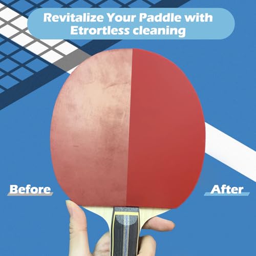 Table Tennis Racket Cleaner Spray & Sponge Kit - Removes Residue & Boosts Spin
