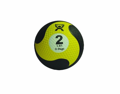 CanDo Rubber Medicine Balls 2lb Yellow