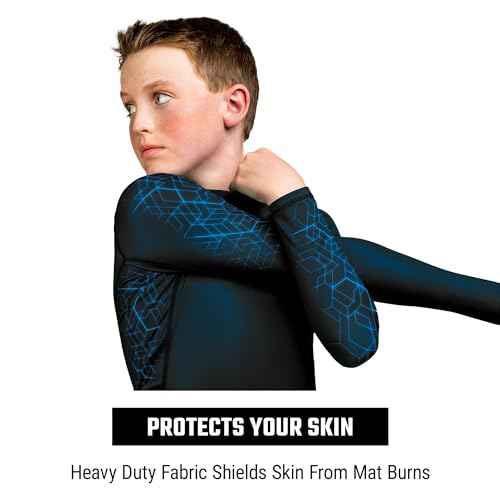 Hayabusa Geo Kids BJJ Rash Guard Boys and Girls Long Sleeve
