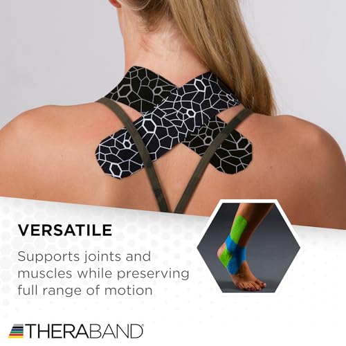 THERABAND Kinesiology Tape, Roll, with XactStretch Indicatorsv Water Resistant, Cut-to-Length