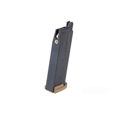 Sig Sauer ProForce Replacement 21-Round Airsoft Magazine Compatible with P320 M18 Air Guns | Green Gas Housing/Tan Plate (AMPF-M18GG)