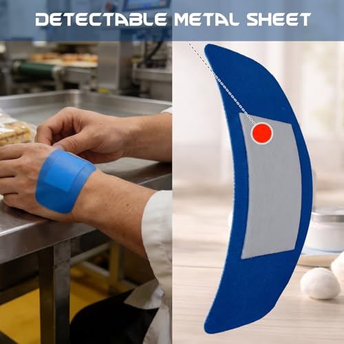 Blue Metal Bandages 2x4 Inches - Classic Shape, 120 Pack