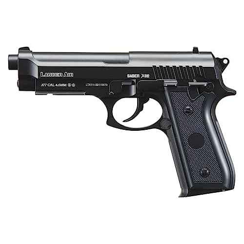 Lancer Tactical Air Pistol Saber Bereta X92 Full Steel CO2 Airgun Pistol-480 FPS (100 Rounds Metal BB Included)