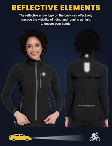 Little Donkey Andy Women's Lightweight Quick Dry Windproof Summer Vest Black Large