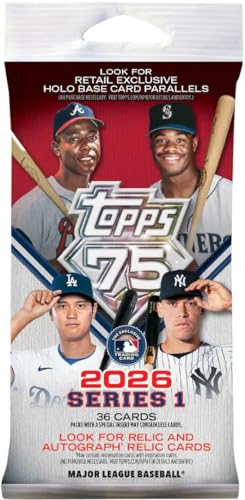 2026 Topps Series 1 MLB Baseball Card Fat Pack - 36 Cards